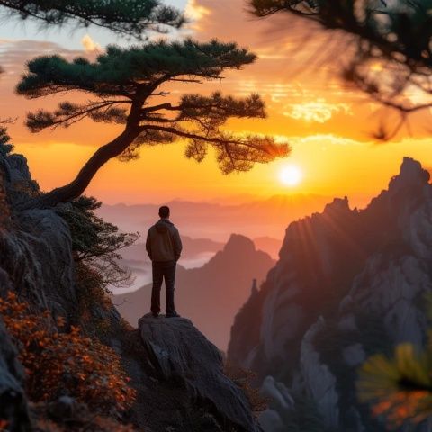 将上下的词语填入合适的句子里黄山怪石、青松千姿百态，真是