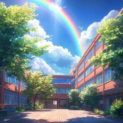 四年级写景作文400字:彩虹的奥秘与校园美景