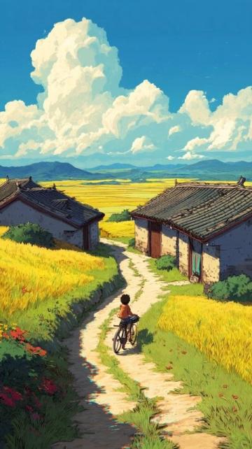 记忆深处的乡村生活:一幅宁静温暖的田园画卷