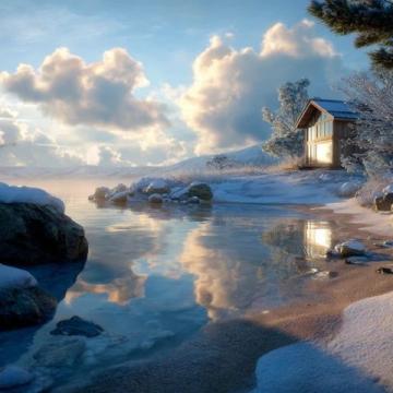 漫步雪地里,身心俱佳的冬季美景