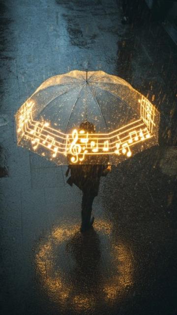 雨夜中的陌生温暖：共享一把伞的故事