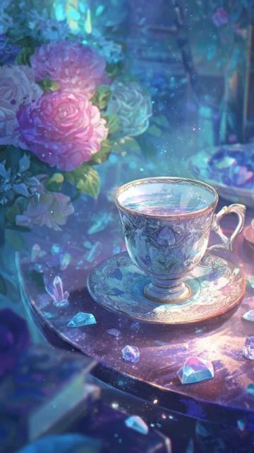 阳光轻抚茶席：一杯清茗，光影摇曳的宁静时光