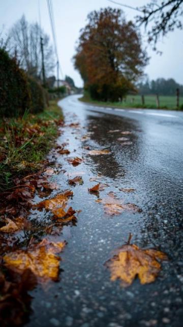 秋雨后的田园诗意:宁静而美丽的乡村生活体验