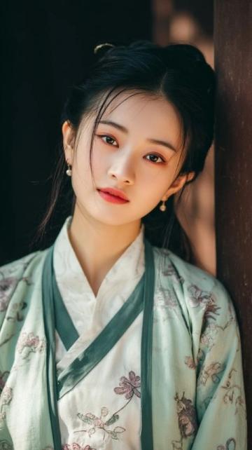 温婉汉服妆容(汉服妆容经典语句)；古风妆容高贵忧郁。