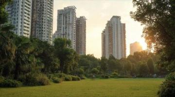 人民公园里的环保舞蹈：共建绿色文明广场