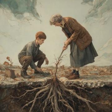 只是一层薄薄的土，人与人就再难相见”：初三作文带你重温奶奶的温暖与思念。