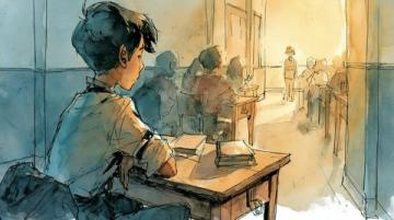 安静又紧张的教室里，一个平凡的女生正在奋笔疾书，这次作文大赛，他一定要得奖